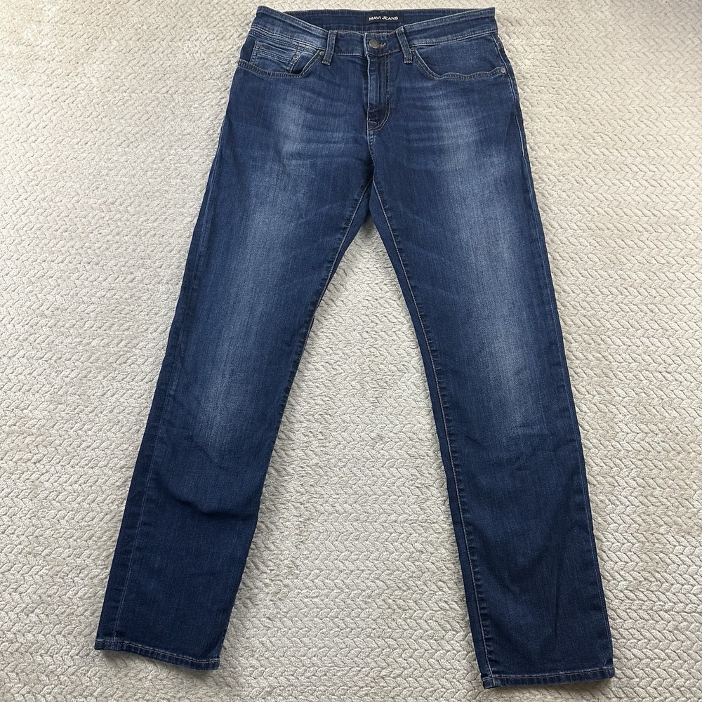 Mavi Blue Jeans Mens 31x32 Straight Leg Stretch denim City Street college casual